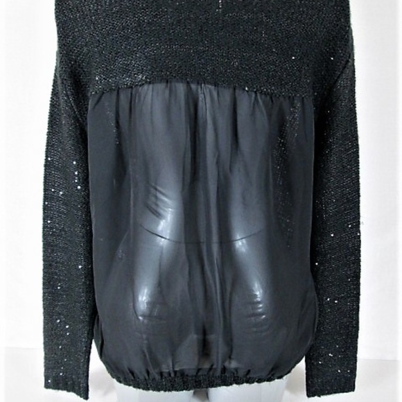 DECREE WOMENS Medium SHEER SEQUIN SWEATER (V)E1 - Picture 5 of 8
